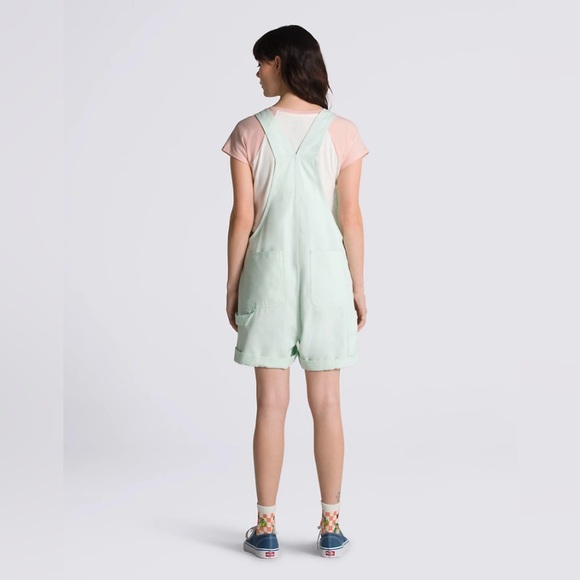 Vans Womens Ground Work Shortall. Clearly Aqua, Size XS - Picture 3 of 7